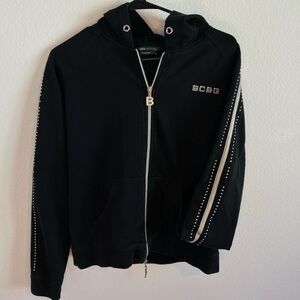BCG max azria women’s black studded jacket size medium